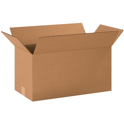 The Packaging Wholesalers Long Corrugated Boxes 20" x 10" x 10" Kraft 25/Bundle BS201010