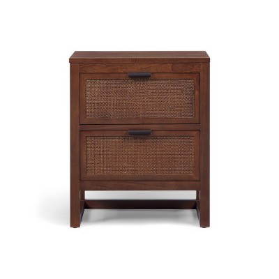 Teamson Home Hatteras Nightstand with 2 Deep Drawers for Bedroom Organization