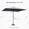 PURPLE LEAF Patio Umbrella Outdoor Table Umbrella Aluminum Frame Market Umbrella Sun Umbrella with 8 Sturdy Ribs - 2 of 4
