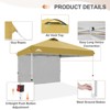 EAGLE PEAK 12x12ft Pop Up Canopy with One Sidewall, Easy Setup Event Instant Tent - 4 of 4
