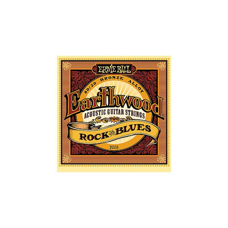 Ernie Ball 2008 Earthwood 80/20 Bronze Rock and Blues Acoustic Guitar Strings, 1 of 2