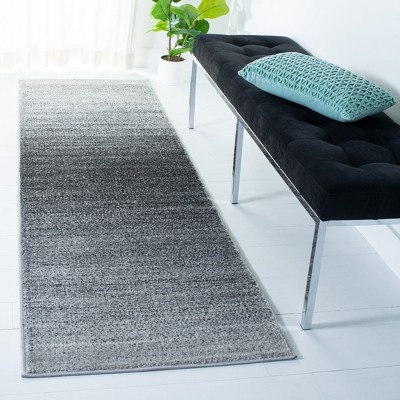 Grey and Dark Grey Abstract Synthetic Area Rug, 2'6" x 4'