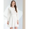 INSPIRE CHIC Women's Casual Above Knee Ruffle Hem A-Line Long Sleeve Dress - 2 of 4