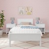 Max & Lily Twin Bed Frame, Solid Wood Classic Platform Bed with Panel Headboard for Kids - 2 of 4