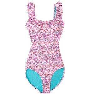 RuffleButts Women's UPF50+ Ruffle One Piece - 1 of 4