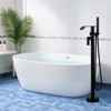 WOWOW Single-Handle Freestanding Tub Faucet with Handshower and Waterfall Spout in Brushed Nickel - 2 of 4