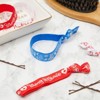 Zodaca 30 Pack No Crease Knotted Hair Elastics Ponytail Holder, Nurse Appreciation Gifts Bracelets (Red, White, Blue) - 2 of 4