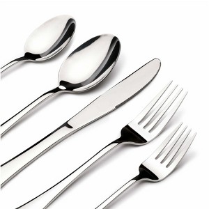Aoibox 40-Piece Stainless Steel Flatware Set for 8, Heavy Duty Cutlery with Steak Knife, Fork, and Spoon, Dishwasher Safe, Gift Box for Wedding, etc. - 1 of 4