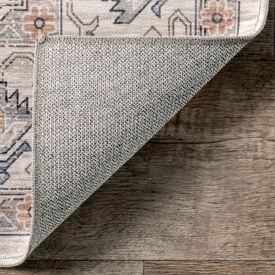 Beige Persian Washable Stain-Resistant Indoor Area Rug