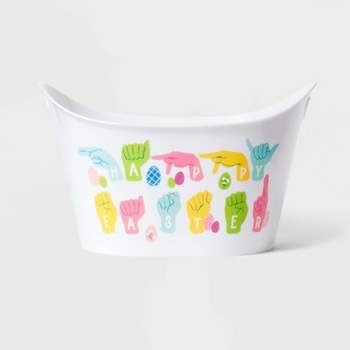 Easter Plastic Printed Tub White - Spritz™