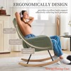 Nursery Rocking Chair, Living Room Glider Rocker for Breastfeeding, Comfy Accent Chairs for Bedroom, Plush Teddy Upholstered Armchairs Indoor - 3 of 4