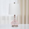 Rippled Glass Table Lamp with Fabric Shade - Lalia Home - 3 of 4