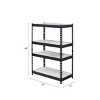 Industrial Bookshelf Metal Frame Adjustable Shelves for Office or Living Room 48in Tall-3irtyhousy - 4 of 4