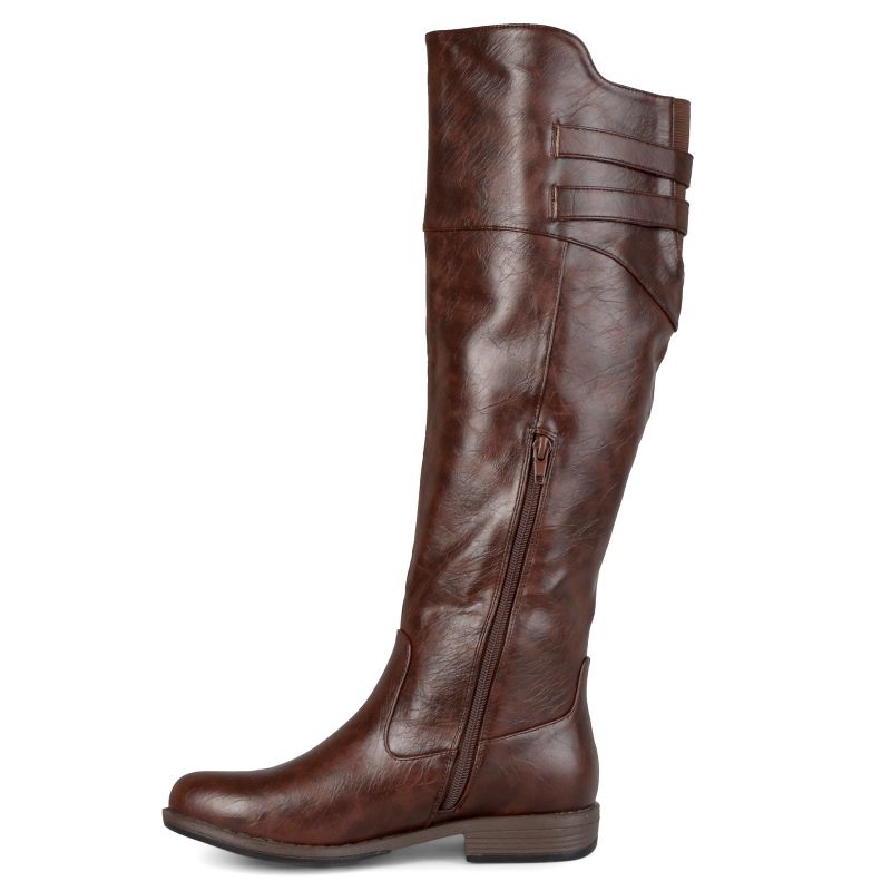 Journee Collection Womens Tori Stacked Heel Riding Boots, 3 of 10
