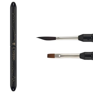 Borciani Bonazzi IL DOPPIO Double-Sided 2-in-1 Mini Watercolor Travel Brush, Size 2 - Portable Paintbrush for Urban Sketching, Synthetic Kolinsky & - 1 of 4