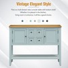 GDFStudio Hannah Vintage 46" Solid Wood Console Table with Cabinets and Bottom Shelf - 4 of 4