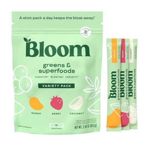 Bloom Nutrition Greens And Superfoods Variety Stick Pack - 2.95oz