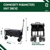 YONWAY Foldable Beach Wagon Cart  Loading Capacity 440lbs,with Strapping System and 3pcs Plastic Liner Bag for Camping Shopping - 3 of 4