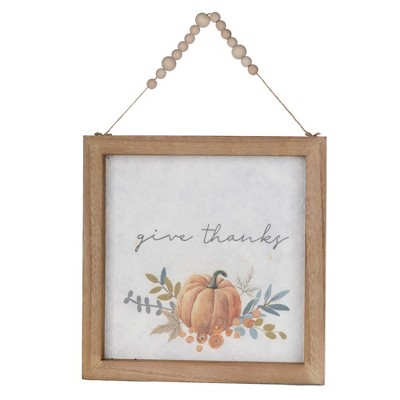 Grateful and Thankful Framed Sentiments with Bead Accents