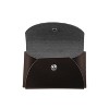 JAM Paper Italian Leather Business Card Holder Case with Round Flap Dark Brown 2233317454 - 2 of 4