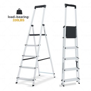 maocao hoom 3-Step Ladder Folding Step Stool with Wide Anti-Slip Pedal 330 lbs. Capacity Portable Ladders SFP152245 - The Home Depot