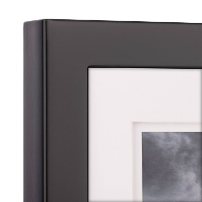 Classic 8x10 Black Wood Floating Frame with Glass