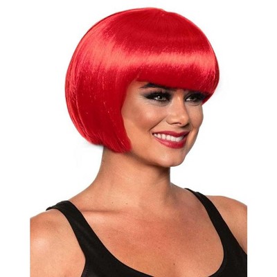 Underwraps Bob Cut One Size Adult Costume Wig | Red