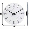 16 Inch Wall Clock Silent Marble White Modern Farmhouse Decor Waterproof Glass Clock Kitchen Bathroom Living Room - 2 of 4