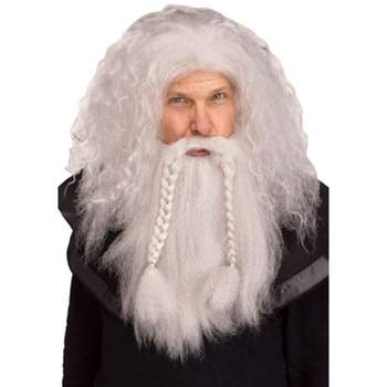 Fun World Viking Warrior Wig & Beard (Grey)