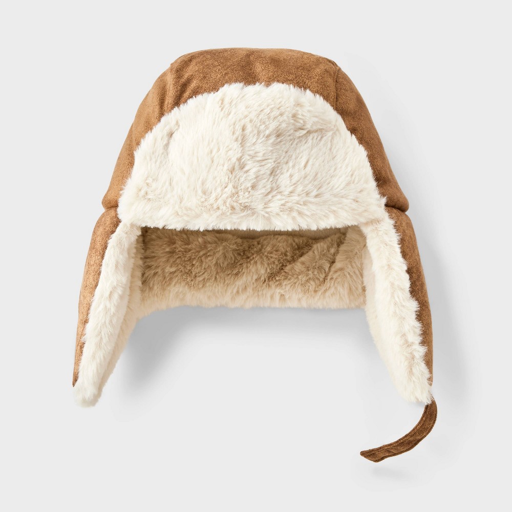 Baby Boys Suede Faux Fur Trapper Hats - Cat & Jack Brown