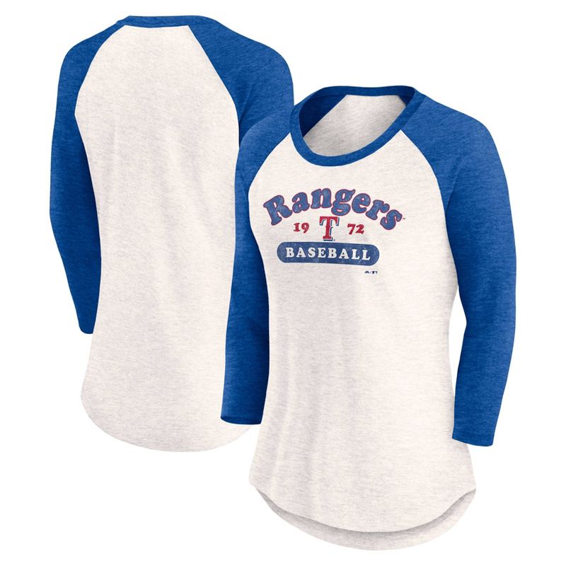 MLB Texas Rangers Women&#39;s 3 Qtr Fashion T-Shirt, 1 of 4