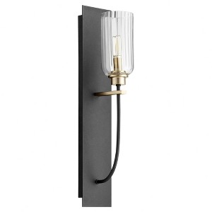 Quorum Lighting Espy 1 - Light Sconce in  Noir/Aged Brass - 1 of 1