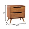 NicBex 16 inch Wide Nightstand with 2 Drawers,Side Table with Solid wood Round Tapered Legs ,Bedside Table for Bedroom,Living Room - 3 of 4