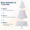 TackView Prelit Christmas Tree, with Warm White LED Lights & Sturdy Stand, White Tinsel Xmas Decorations for Homes Offices, Parties - 4 of 4