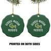George Mason University Patriots Logo Porcelain Scalloped Holiday Christmas Tree Ornament - 2 of 4