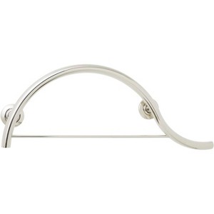Seachrome 30-inch Designer Curved/Waved Bathroom Shower Grab Bar with Towel Bar, Right-Handed, Polished - 1 of 1