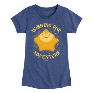 Girls' - Disney - Wishing For Adventure Fitted Short Sleeve Graphic T-Shirt - 1 of 4