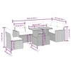 vidaXL 7 Piece Patio Sofa Set with Cushions Black Poly Rattan - 3 of 4
