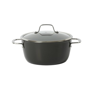 10-Piece Black Nonstick Aluminum Cookware Set with Glass Lids