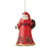 Jim Shore 4.5 Inch Jolly Santa Holding Wreath Ornament Tree Ornaments - 2 of 3