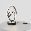 Infibrite 11" 12W Abstract Art Table Lamp Warm Light Abstract Design (Includes LED Light Bulb) Matte Black - 2 of 3