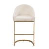 Carolina Living Lucien 25.25" Upholstered Counter Stool - Gold - Cream Upholstery - 3 of 4