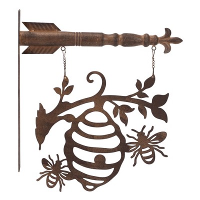 Melrose Bumble Bee Garden Sign 15.5"H