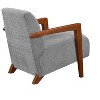 Cesicia 28.5" x 32.5" x 30"H Gray Solid Wood Ultra-Modern Accent Chair for Living Room - 3 of 4