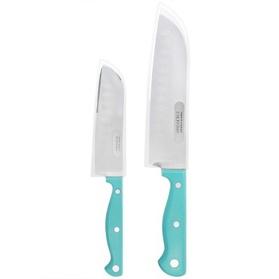 Martha Stewart Everyday Keswick 2 Piece Santoku Knife and Sheath Set in Linen