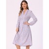INSPIRE CHIC Women's Floral Print Long Sleeve Back Tie Flowy Midi Boho Dress - 2 of 4