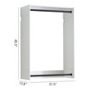 Elegant Hollow Pattern 2-Door 3-Drawer Wardrobe in Wood and White - 3 of 4