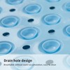 Swtroom 39 x 16 Inch Bath Tub Mat with Drain Holes and Suction Cups Anti Slip Material Blue - 2 of 4