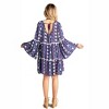 Women's Crochet & Bell Sleeve Dress - Velzera - 3 of 4