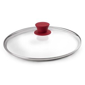 Cuisinel Glass Lid - 10" Fully Assembled Tempered Replacement Cover, Compatible with Lodge Skillets, Pots & Pans, Oven Safe - 1 of 4